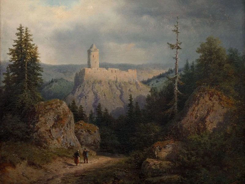 1825-Louisa Piepenhagen - Veduta di Kokořín
